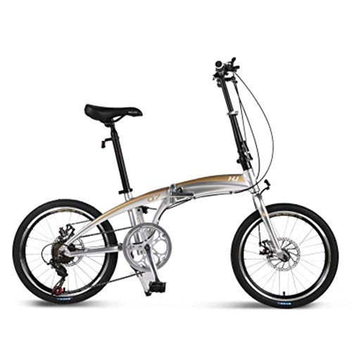 Falträder : HWZXC Erwachsene, Fahrräder, faltende Fahrrad-Aluminiumlegierung Shimano 7 Geschwindigkeits-Doppelscheibenbremsen-Männer und Frauen-Faltbare Fahrräder Falten