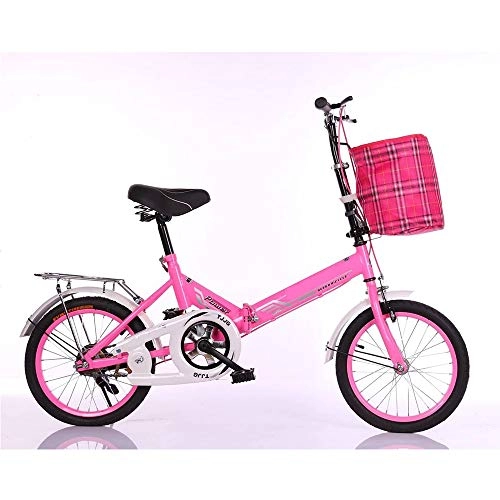 Falträder : HYRL 20 Zoll Faltrad, Studentenauto Erwachsene Kinder Fahrrad Outdoor Sport Faltrad, Pink