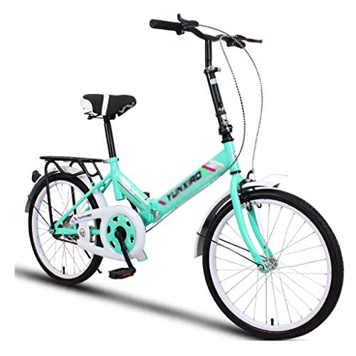 Falträder : Indoorcycling Bikes Fahrrad-Fahrrad-Unisex-Faltrad 20 Zoll-Rad-faltende Stadt V2 Kompaktes Faltbares Fahrrad-Leichtgewichtler-Legierungs-faltende Stadt (Color : Green, Size : 26-inch)
