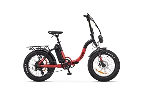 Falträder : Jeep Unisex – Erwachsene Phoenix E-Fahrrad, Rot, Einer Größe