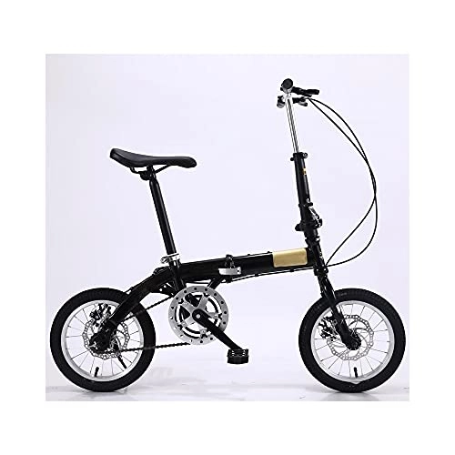 Falträder : JieDianKeJi Faltbare Fahrräder 14 Zoll Faltbare Fahrräder Tragbare leichte Stadtreiseübung für Erwachsene Männer Frauen Kinder Kinder 7-Gang