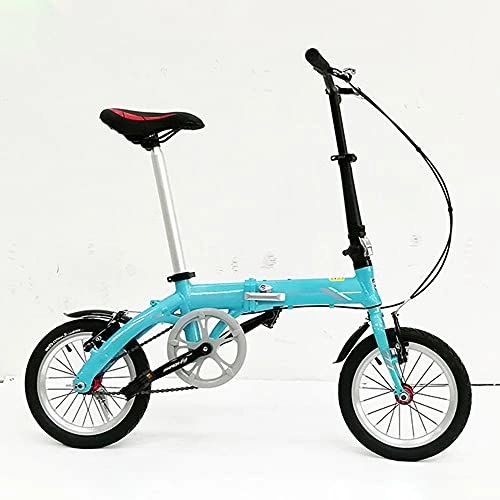 Falträder : JieDianKeJi Faltbare Fahrräder 14 Zoll Faltbare Fahrräder Tragbare leichte Stadtreiseübung für Erwachsene Männer Frauen Kinder Kinder Kinder Single-Speed