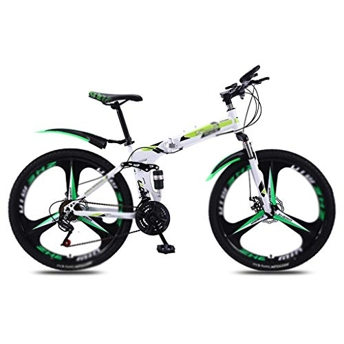 Falträder : Jixi Folding Fahrrad Mountainbike Männer Frauen Variable Speed ​​Doppelstoßdämpfung Ultra Light bewegliche Off-Road-Fahrrad (Color : 30 Speed, Größe : 3-24in)