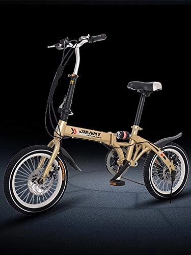 Falträder : JKGHK faltbares Fahrrad 20 ‚Faltrad, Kohlenstoffstahl Auto, faltbares Kompakt Fahrrad mit Anti-Skid und verschleißfeste Reifen für Erwachsene