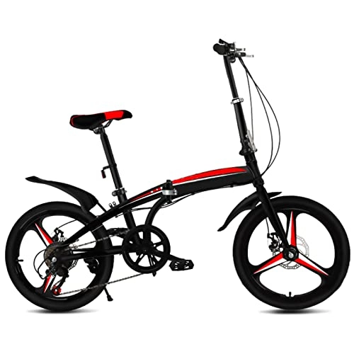 Falträder : JustSports1 Falträder Klappfahrräder Stadt Kompakt 20 Zoll Faltbares Pendlerfahrrad Tragbares Leichtgewicht Fahrrad mit Doppelscheibenbremse Fahrrad für Erwachsene Schüler