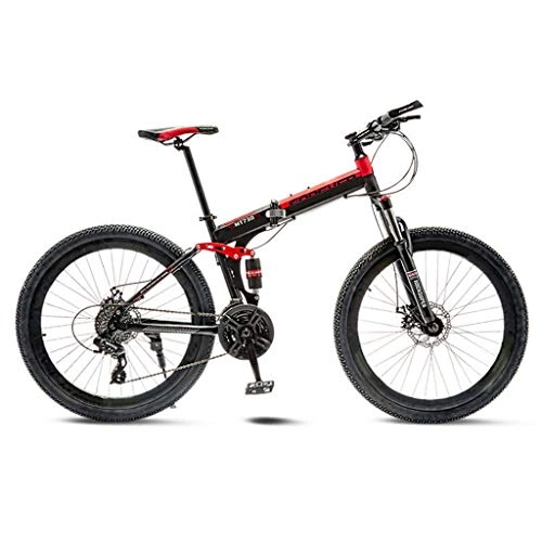 Falträder : JXJ Mountainbike 26 Zoll Doppelscheibenbremse Faltbares MTB Fahrrad Für Jugendliche Und Erwachsene, Vollfederung Mountain Bike Für Herren Und Damen