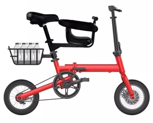 Falträder : Kcolic 12 Zoll Faltrad, Leichtes Aluminium Faltrad Mit Kindersitz, Bequem Verstellbares City Fahrrad, Outdoor Reiserad B, 12inch