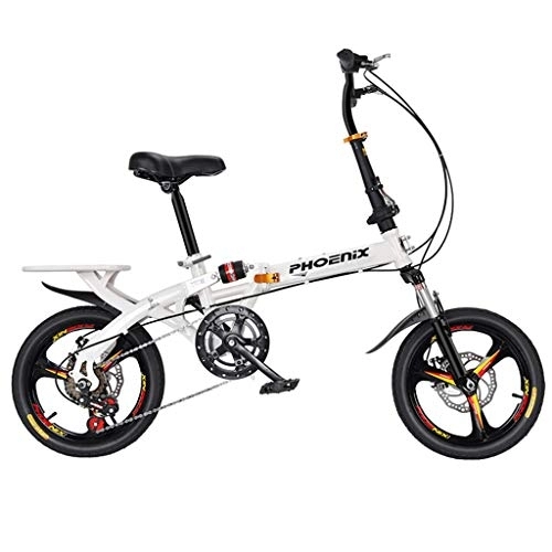 Falträder : Klappbares Fahrrad, 50, 8 cm Räder, stoßdämpfend, faltbares Fahrrad für Damen und Herren (7 Gänge) Fahrräder