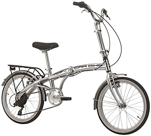Falträder : Klapprad Faltrad Aluminium Car Bike 20 Zoll 6 Gang Shimano Silber