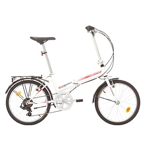 Falträder : Klapprad Faltrad Fahrrad Bikesport NOMAD 20 Zoll Shimano 6 GANG (Weiß)