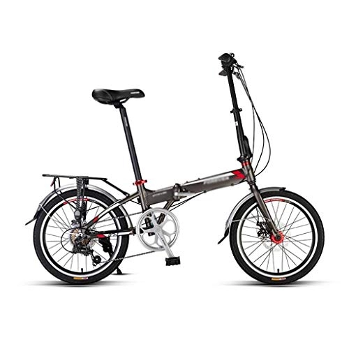 Falträder : Klappräder Sportfahrrad Kleines zusammenklappbares Sportfahrrad Leichtes tragbares Fahrrad Aluminiumlegierung 20-Zoll-Fahrrad mit Variabler Geschwindigkeit (Color : Black, Size : 154 * 10 * 118cm)