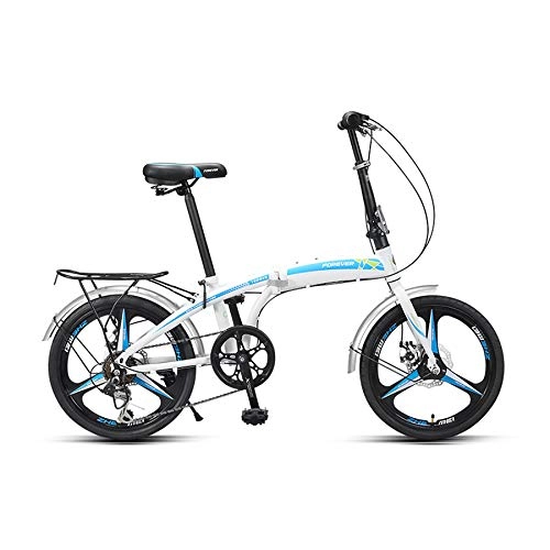 Falträder : Kohlenstoffstahl Scheibenbremse Pendler-Fahrrad Für Student, 20 Zoll 7 Geschwindigkeiten Klappräder, Ultraleicht Fahrrad Kostenlose Installation