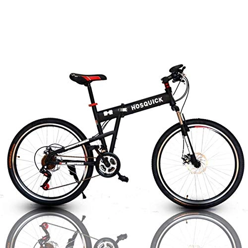 Falträder : KOSGK Mountainbikes Fahrräder 21 / 24 Geschwindigkeiten Leichte Flying Bike-Legierung Stärkerer Rahmen Scheibenbremse