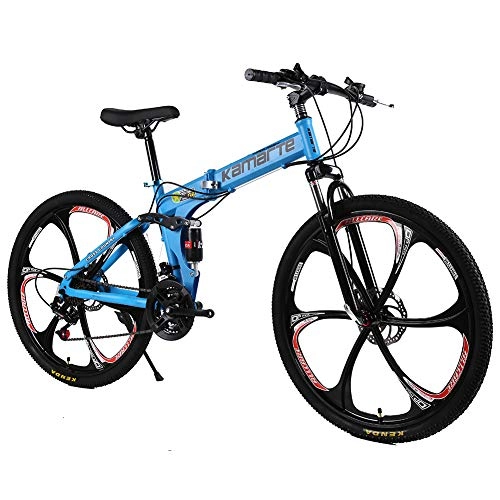 Falträder : liu 24 / 26-Zoll-Mountainbike mit Variabler Geschwindigkeit, Student Sports Fahrrad Stoßdämpfung Kid Bike Jungen & Mädchen Doppelscheibe, 26 inch, 27 Speed