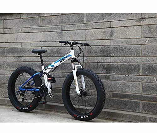 Falträder : LJLYL Fahrrad faltbares Mountainbike-Fahrrad, Aluminiumlegierungsräder, Vollfederung, Soft-Tail-Rahmen aus hohem Kohlenstoffstahl, Doppelscheibenbremse, A, 24 inch 7 Speed