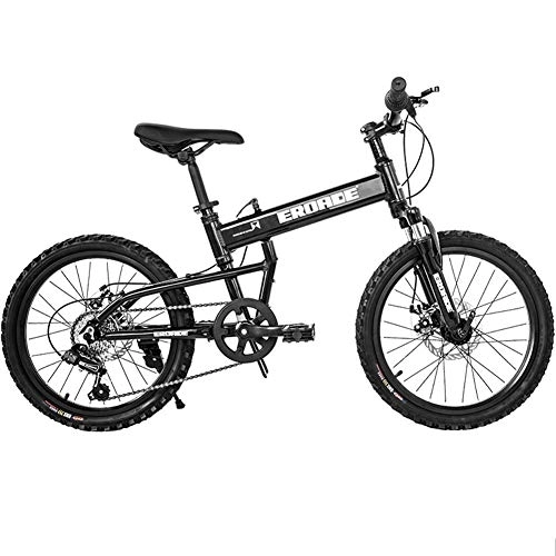 Falträder : LNX Mountainbike - für Teenager Student Fahrräder - Falten mit Variabler Geschwindigkeit Sport Radfahren im Freien (20 Zoll) Gelb Schwarz Verstellbare Höhe
