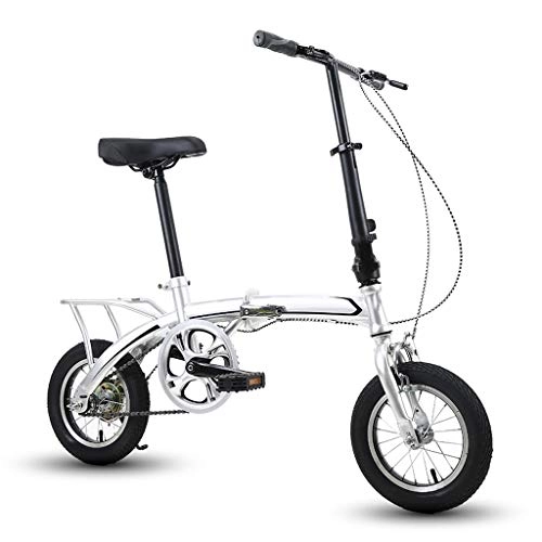 Falträder : LXJ Faltrad, Ultraleichtes 12-Zoll-Single-Speed-V-Brake-Mini-Citybike, Geeignet for Erwachsene, Männer, Frauen Und Jugendliche