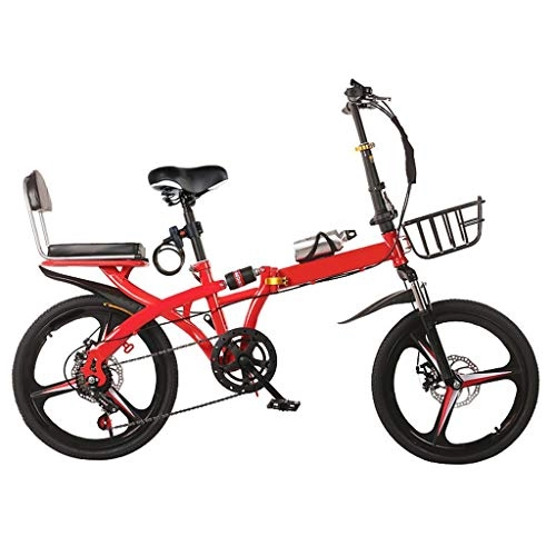 Falträder : LXJ Leichtes Faltrad 20 Zoll, 7-Gang-Getriebe Und Doppelscheibenbremsen, Kleines Tragbares Citybike, Unisex