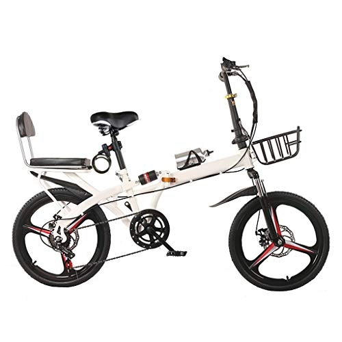 Falträder : LXJ Leichtes Faltrad, Einteiliges 20-Zoll-Rad, Doppelstoßdämpfer Mit Variabler Geschwindigkeit Vorne Und Hinten, Erwachsene Männliche Und Weibliche Stadtfahrräder