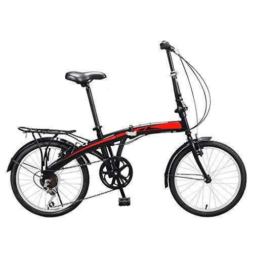 Falträder : LXJ Mini Leichtes Faltrad 20 Zoll, Geeignet for Die Städtische Umgebung Von Studentischen Büroangestellten, Klapprahmen Aus Kohlenstoffstahl Mit V-Bremse