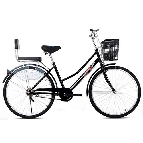 Falträder : LXYStands Fahrrad für Erwachsene Frauen Leichtes, kohlenstoffhaltiges Stahl-Outdoor-26-Zoll-Fahrrad für Studenten / Studenten mit Einer Geschwindigkeit, City Student Commuter Car Outdoor-Rennräder