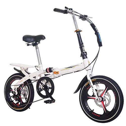Falträder : LXYStands Student Folding Bike Bikes 16" / 20" Mini tragbares Adult Folding Bike Dämpfungsfahrrad Mini Compact Urban Commuter Cruiser Bike