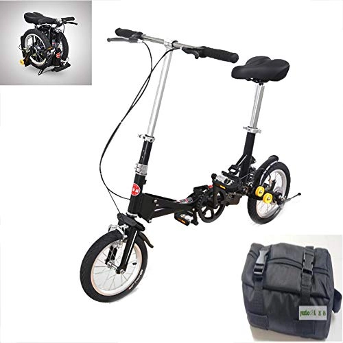 Falträder : LYGID Mini City Bike Faltrad 14 Zoll Folding City Bike Unisex 13 kg Mit Aufbewahrungstasche Rahmen aus Kohlenstoffstahl