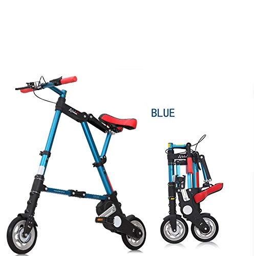 Falträder : Mini Step Faltrad Bold-Version des größeren und stabileren 8-Zoll-Rad-Faltrads, Blue, S