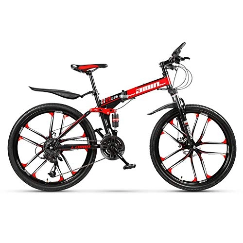 Falträder : Mnjin Outdoor-Sport Mountainbike / Fahrräder 26 '' Rad Rahmen aus kohlenstoffhaltigem Stahl 30 Geschwindigkeiten Scheibenbremse, 26