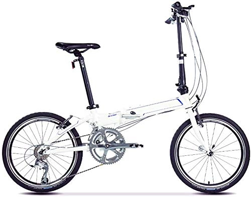 Falträder : Mnjin Rennrad Faltrad Mnnlich und Weiblich Faltauto Geschwindigkeitswechsel Fahrrad 20 Zoll 18 Geschwindigkeit