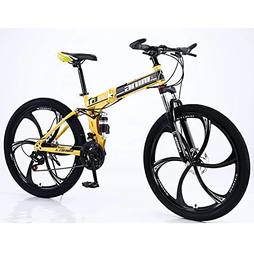 Falträder : Mountainbike Bicicleta Plegable Acero Alto Carbono 21 Velocidades / 24 Velocidades / 27 Velocidades / 30 Velocidades Rad Doppelfederung Faltrad A, 21 Speed