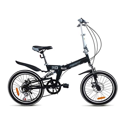 Falträder : Mountainbikes Fahrrad Faltrad Dämpfung Geschwindigkeit städtisches Freizeitfahrzeug tragbares Fahrrad Roller 6 Dateien (Color : Black, Size : 154 * 60 * 98)