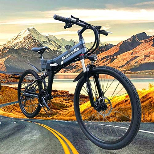 Falträder : MRMRMNR Faltbares E-Bike Für Erwachsene Männer Und Frauen 48V 350W Tragbar Intelligent E-Bike Klapprad, Reine Elektrische Ausdauer 40-60 Km, Booster-Ausdauer 80 Km
