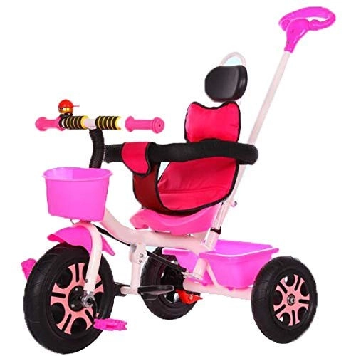 Falträder : MYPNB Kinderfahrrad Kinder Tricycle Ladegewicht 100 kg 1-6 Jahre alt Geburtstag Kinder Geschenk Kleinkind Kinderwagen Trike Fahrrad (Color : Pink)
