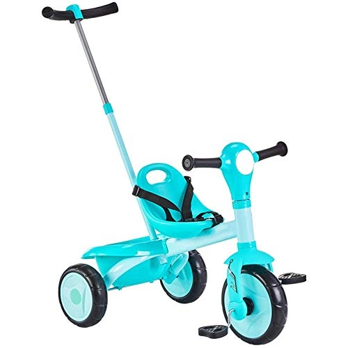 Falträder : MYPNB Tricycle Bikes 2-6 Jahre alt Kinderwagen Kinder Ladegewicht 25 kg (Color : Blue)