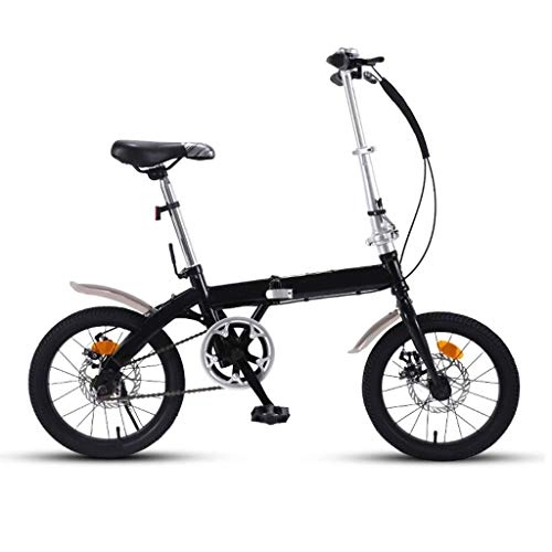 Falträder : NIUYU Faltrad Klapprad, Ultraleicht Single Speed Folding Citybike Tragbare Cityrad für Damen Jungen-Mädchen Schüler City Commuter-D-16Zoll
