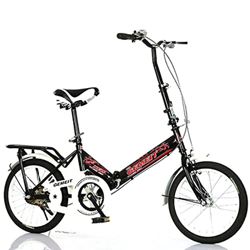 Falträder : NoMI Faltrad Fahrrad ​20 Zoll Klapprad Bike Leicht​Tragbares Lightweight Folding Bike Für Erwachsene Mens Student Hmädchen Lightweight MTB, Schwarz
