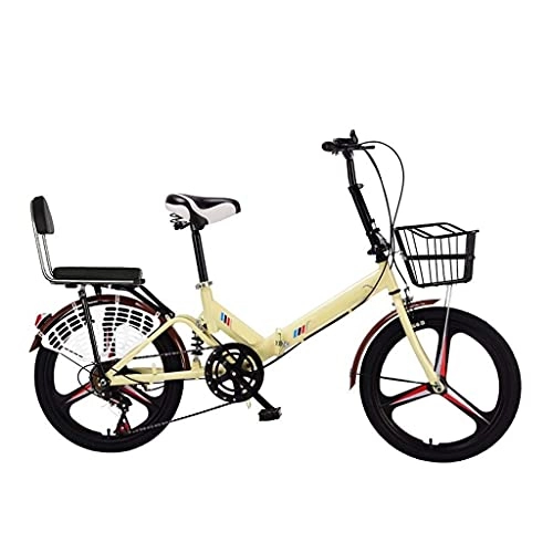 Falträder : OH Leichtes Faltendes Fahrrad, 20-Zoll-Integrierte Reifen, Variabler Geschwindigkeit Und Stoßdämpfung, Geeignet Für Erwachsene Für Männer Und Frauen, City Bikes Körperliche Übung.