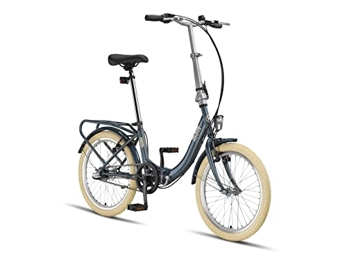 Falträder : PACTO Nine - Hollandrad Komfortables Klappfahrrad 27cm Aluminiumrahmen Bike 20 Zoll Aluminiumräder Bicycle Shimano Nexus 3 Hub Gear Faltrad Klapprad Klappfahrrad für Erwachsene Herren Damen