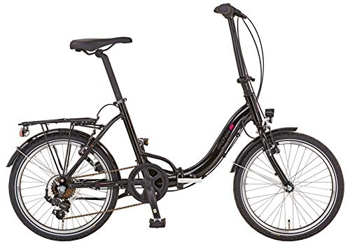Falträder : Prophete Unisex – Erwachsene URBANICER BSU.10 City Bike 20" Fahrrad, schwarz, RH 39