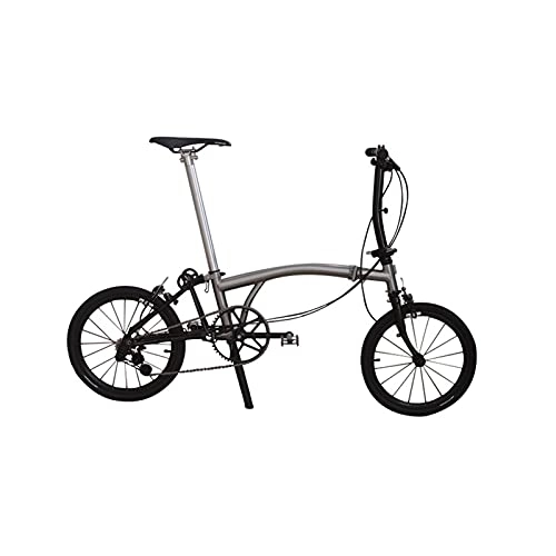 Falträder : QILIYING Cruiser Bike Aceofix Mintgrün Weiß Retro Klapprad 16 Zoll grün außen drei Geschwindigkeiten (Farbe: Silber)
