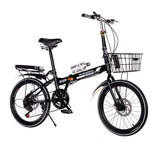 Falträder : QWASZ 20-Zoll 7-Gang Faltrad, Stadt Faltbare Fahrrad Zum Männer und Frauen Leichtes Faltrad aus Kohlenstoffstahl für Radfahren im Freien