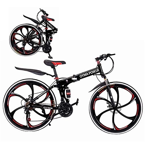 Falträder : Rennrad für Erwachsene, Outdoor-Mountainbike, 21-Gang-26-Zoll-Faltrad, Doppelscheibenbremse, Fahrräder, Fahrradräder, Doppelfederung, MTB-Fahrräder, Doppelscheibenbremse, Fahrräder für Erwachsene