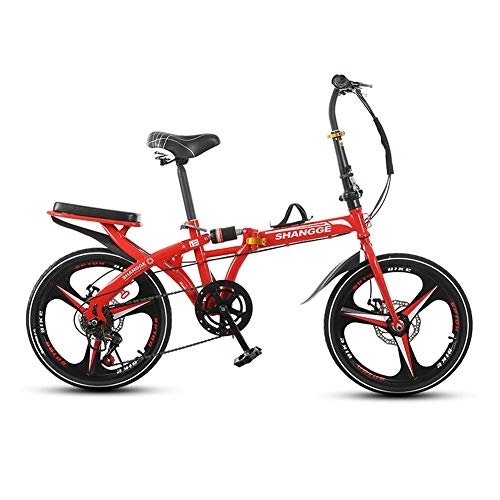 Falträder : RR-YRL 20-Zoll-Faltrad, bewegliches Rennrad, Stahl-Rahmen, empfindlich Scheibenbremsen, Gemütlich Stoßdämpfung, Rot