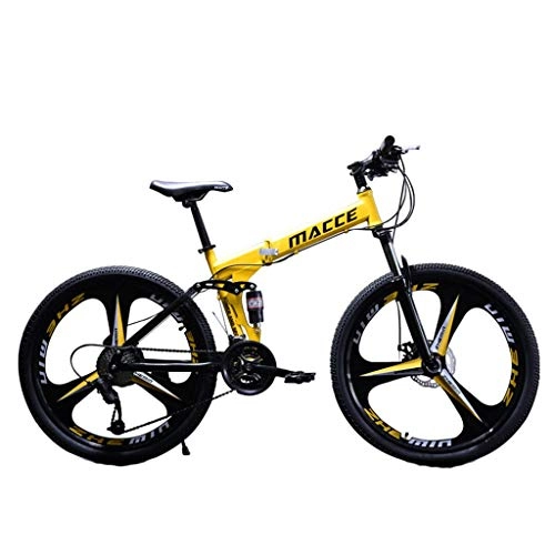 Falträder : S&H NEEDRA ITISME 26IN Carbon Steel Mountainbike 21-Gang-Fahrrad mit Vollfederung MTB Stoßdämpfer mit hohem Kohlenstoffstahl im Gelände für Erwachsene
