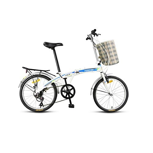 Falträder : Shengshihuizhong Fahrrad, Klapprad, 20-Zoll-7-Gang-Fahrrad, Erwachsener Student Light Mini-Fahrrad, mnnliches und weibliches stdtisches Pendler-Fahrrad, einfaches Design