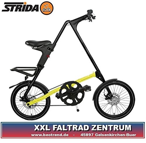 Falträder : STRIDA SX18Z black neonyellow Faltrad 18Zoll 9, 5kg neon