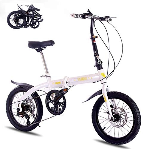 Falträder : STRTG Faltbares Fahrrad, ultraleichte tragbare Klapprad+leicht und robust Klappfahrrad, Zum 16 Zoll Verschiebung Freizeit Fahrrad Falt-Fahrrad