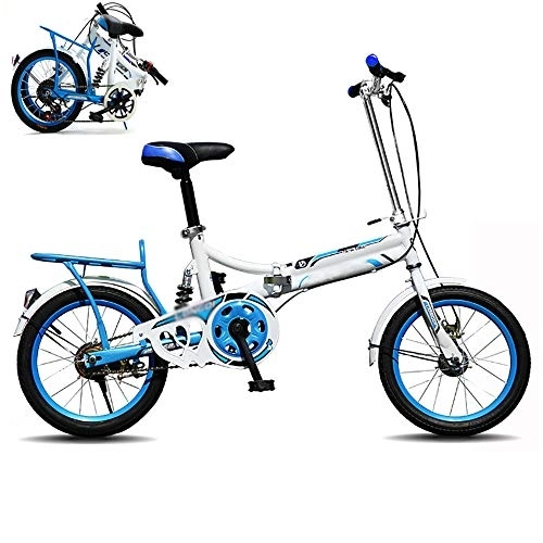 Falträder : STRTG Klappfahrrad, ultraleichte tragbare Faltbares Fahrrad, leicht und robust Klapprad, 16 Zoll Faltrad Räder, Quick-Fold-System, für Herren, Damen, Mädchen, Jungen geeignet