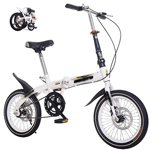 Falträder : STRTG ultraleichte tragbare Klapprad, Unisex Faltbares Fahrrad +leicht und robust Folding Bike, Quick-Fold-System, Klappfahrrad, 16 * 20 Zoll Verschiebung Freizeit Fahrrad